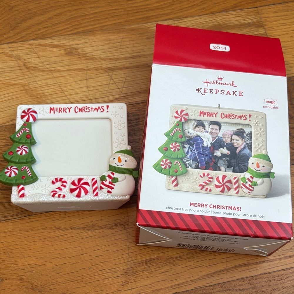 Hallmark Keepsake Merry Christmas frame ornament 2014 recordable